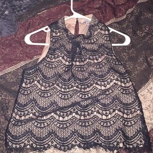 Very nice nude and black shirt